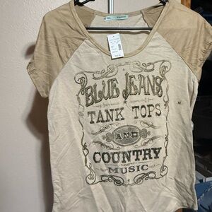 Maurices Tan Country Music Graphic Tee